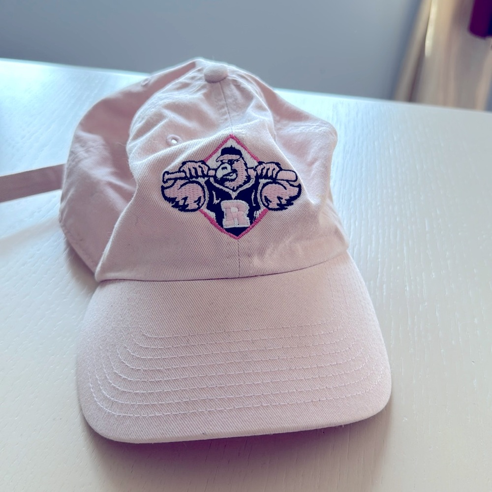 Pink Rochester Red Wings baseball cap hat